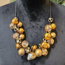 Womens Fashion Gold Tone Pearl Beaded Necklace Jewelry with Lobster Clasp - $519.89 MXN