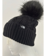 THE NORTH FACE Girl&#39;s (women) OH MEGA FUR POM BEANIE TNF Black One Size - $47.35 CAD