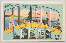 Postcard Greetings From Finger Lakes New York Large Letter - £4.29 GBP