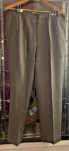 VTG 80s Brown Textured  Men’s Pleated /Cuffed &amp; Suspender Buttons Pants ... - $27.67