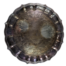 Vtg Ornate EGW&amp;S Silverplate Serving Tray 12&quot; Platter 3571 International... - $35.00