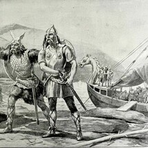 Landing Of Viking Norsemen 1899 Victorian American History Ephemera DWZ2 - $29.99