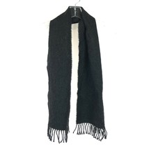 Made in Peru Charcoal Gray Pure Baby Alpaca Tassel Scarf - $24.49