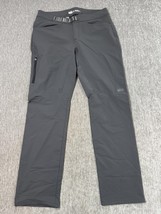 REI Co-op Pants Womens 10 Gray Semi-Fitted Hiking Softshell Stretch Zip ... - $34.64