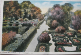 Vintage post card of “Flower Garden at Mt. Vernon, VA.” Pub. By C. Lyman Evans,  - £11.85 GBP