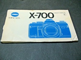 Minolta X-700 SLR Camera Owners Manual E Printed in Japan USED - £9.52 GBP