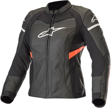 ALPINESTARS Women Stella Kira Leather Jacket - Black/Red - US 8 / EU 44 3112019- - £332.03 GBP