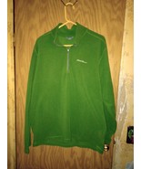 Eddie Bauer Sweater 1/4 Zip Men&#39;s Size TL Green Outdoors Pullover 100% P... - £11.83 GBP