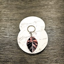Alocasia Black Velvet Variegated Acrylic Houseplant Keyring - $147.43 MXN