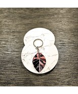 Alocasia Black Velvet Variegated Acrylic Houseplant Keyring - $10.97 CAD
