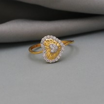 zircon solid 22k gold ring, SBJ1342 - £234.71 GBP