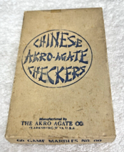 Vintage Akro Agate Chinese Checkers Box Only Original Empty 6 3/8 x4 x 5/8 inch - $9.90