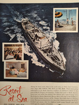 1956 Holiday Original Art Ad Advertisement Delta Cruise Line Ships Resor... - $10.80
