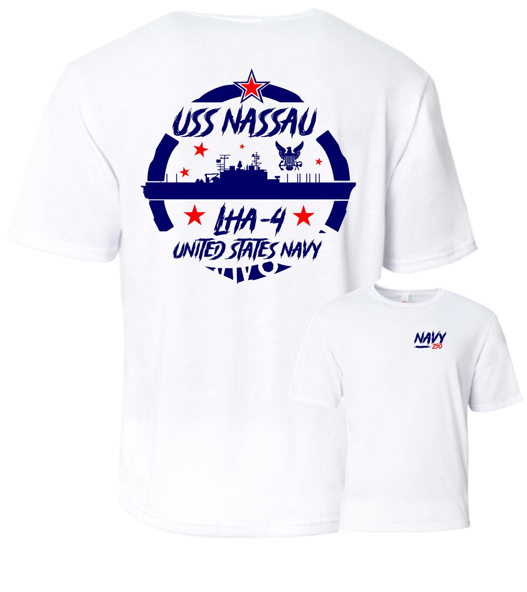 USS NASSAU LHA-4  Performance T-Shirt.  US NAVY - $22.95+