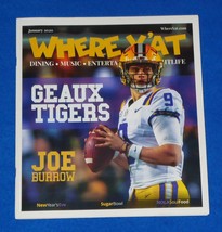 Brand New Where Y&#39;at Magazine Lsu Tigers Football Joe Burrow Cover Collectible - £3.93 GBP