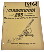 Manual OMC Owatonna Manufacturing Co Model 205 Farm Elevator Owner Parts... - $13.89