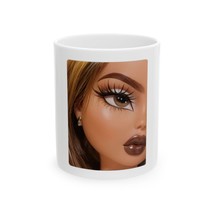 Stylish Ceramic Doll Mug with Trendy Art Print Coffee Mug for Home or Of... - $265.95 MXN+