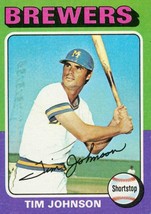 1975 Topps Mini Tim Johnson 556 Brewers EXMT - £0.79 GBP