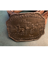 Vintage American Express CO Wells Butterfield Brass Belt Buckle w/ 45&quot; Belt - $17.50