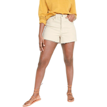 Old Navy Straight Cut Off Jean Shorts Womens Size 20 Beige High Rise Raw Hem - $17.81