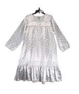 Vtg 90s Added Touch Women&#39;s M Pink Rose Floral White Satin Nightgown Coq... - $38.29 CAD