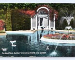 Duck Pond and Fountain Butchart Gardens Victoria BC Canada UNP DB Postca... - $3.02