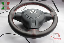 Fits Isuzu Isuzu D- Max Twin Cab Ute 11- Brown Leather Steering Wheel Cover - £39.53 GBP