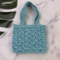 Charter Club Vintage Y2k Mini Bag Purse Turquoise Blue Woven Coin Pouch ... - $557.31 MXN