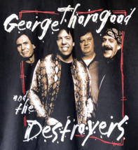 VTG George Thorogood T Shirt Mens XL Black Live Tour 2000 Concert Rock Band - £58.51 GBP