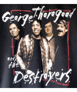 VTG George Thorogood T Shirt Mens XL Black Live Tour 2000 Concert Rock Band - £59.44 GBP