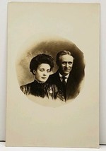 RPPC Victorian Couple Beautiful Woman Postcard H11 - £4.66 GBP