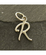 Sterling Silver Initial Charm Letter R 15x8mm - $18.90 CAD
