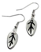 Boucles d&#39;oreilles Feuille Feuille Design Bohemian Hook Drop Dangle Pewter... - £6.20 GBP