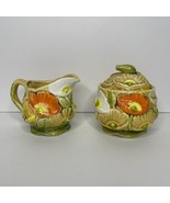 Vintage Fred Roberts Co Japan Wild Field Poppies Creamer &amp; Sugar Set - $58.59 CAD