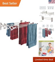 Wall-Mounted Drying Rack - Stainless Steel, Foldable, 34&quot; Rods for Effic... - $67.49