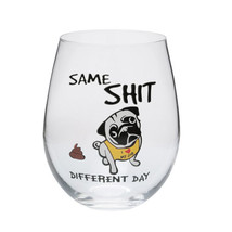 Contemporary Stemless Wine Glass - Pug - £27.85 GBP