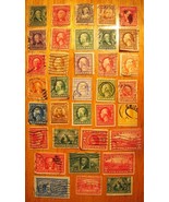 Lot of 1900 through 1909 United States stamps 35 in all - £30.73 GBP