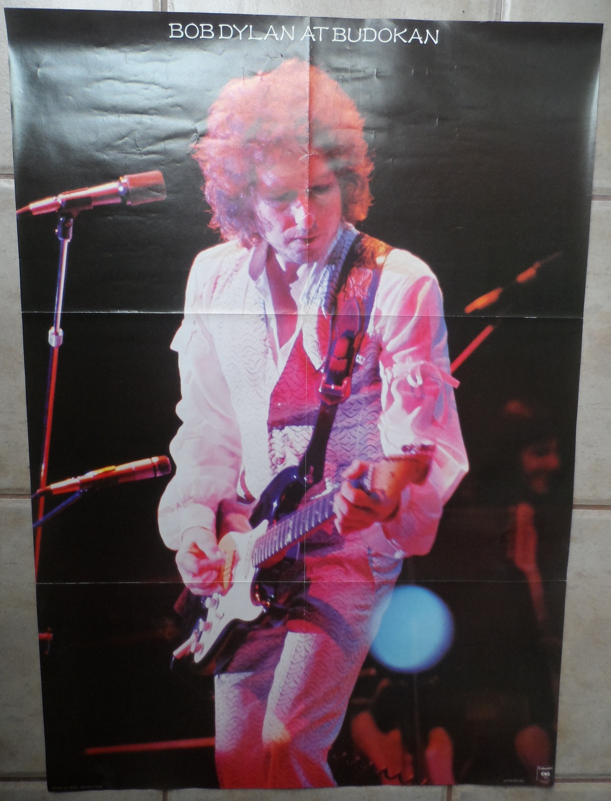 Bob Dylan Live At Budokan 1978 Poster CBS Photo By Joel Bernstein 33*23 Inch Vg - $49.50