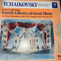 Funk &amp; Wagnalls tchaikovsky Family Library of Great Music LP Record - £7.36 GBP