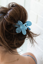 Light Blue Flower Hair Claw Clip - $2.16