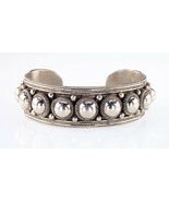 Siam Sterling Silver Dome and Wire Cuff Bracelet! - £160.95 GBP
