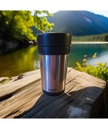 Thermos 14oz Stainless Steel Travel Food Jar Black Silver Hot Cold Soup ... - €15,37 EUR