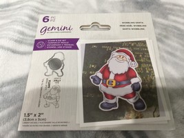 Gemini Christmas Wobbler die and stamp set Wobbling Santa 6pc NEW 766256... - $17.99