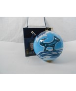 Reverse Painted Wolf Christmas Glass Ball Ornament Bill Helin Tsimshian ... - £13.13 GBP