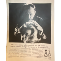 Clairol Shampoo Print Ad Life Magazine May 11 1962 Frame Ready Black and... - $8.87