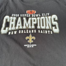 NFL New Orleans Saints Super Bowl Champions XLIV Black Men’s XXL T-Shirt - $14.03