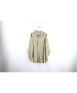 Vintage 90s Tommy Bahama Mens Size Large Tencel Collared Button Shirt Beige - £30.92 GBP