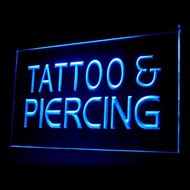 100016B Tattoo Bone Piercing Artistic Traditional Valentine Wolf LED Lig... - $21.99