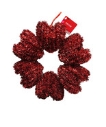 Greenbrier Valentines Red Metallic Hanging Hearts Wreath-11inch-Seasonal - £18.52 GBP