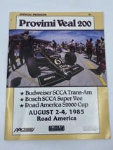 Vintage 1985 Provimi Veal 200 Road America Official Race Program Indy Car SCCA - £27.31 GBP